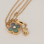 [Plus&Max]CLOVER 15MM DIAMOND AND MOTHER-OF-GREY NECKLACE
