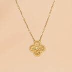[Plus&Max]CLOVER 15MM  BRONZING NECKLACE