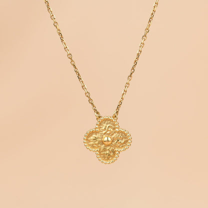 [Max Jewelry ]CLOVER 15MM  BRONZING NECKLACE