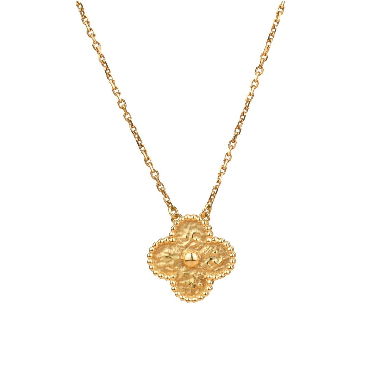 [Max Jewelry ]CLOVER 15MM  BRONZING NECKLACE
