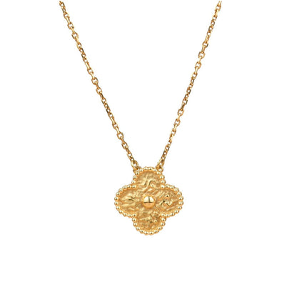 [Max Jewelry ]CLOVER 15MM  BRONZING NECKLACE