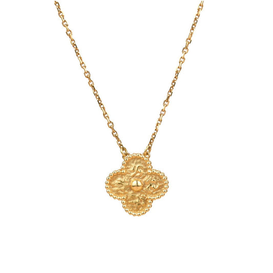 [Max Jewelry ]CLOVER 15MM  BRONZING NECKLACE