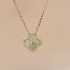 [Plus&Max]CLOVER 15MM DIAMOND GOLD MOTHER OF PEARL NECKLACE