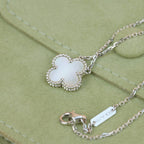 [Plus&Max]CLOVER  15MM WHITE MOTHER-OF-PEARL SILVER