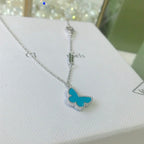 [Plus&Max]BUTTERFLY TURQUOISE BUTTERFLY BRACELET SILVER