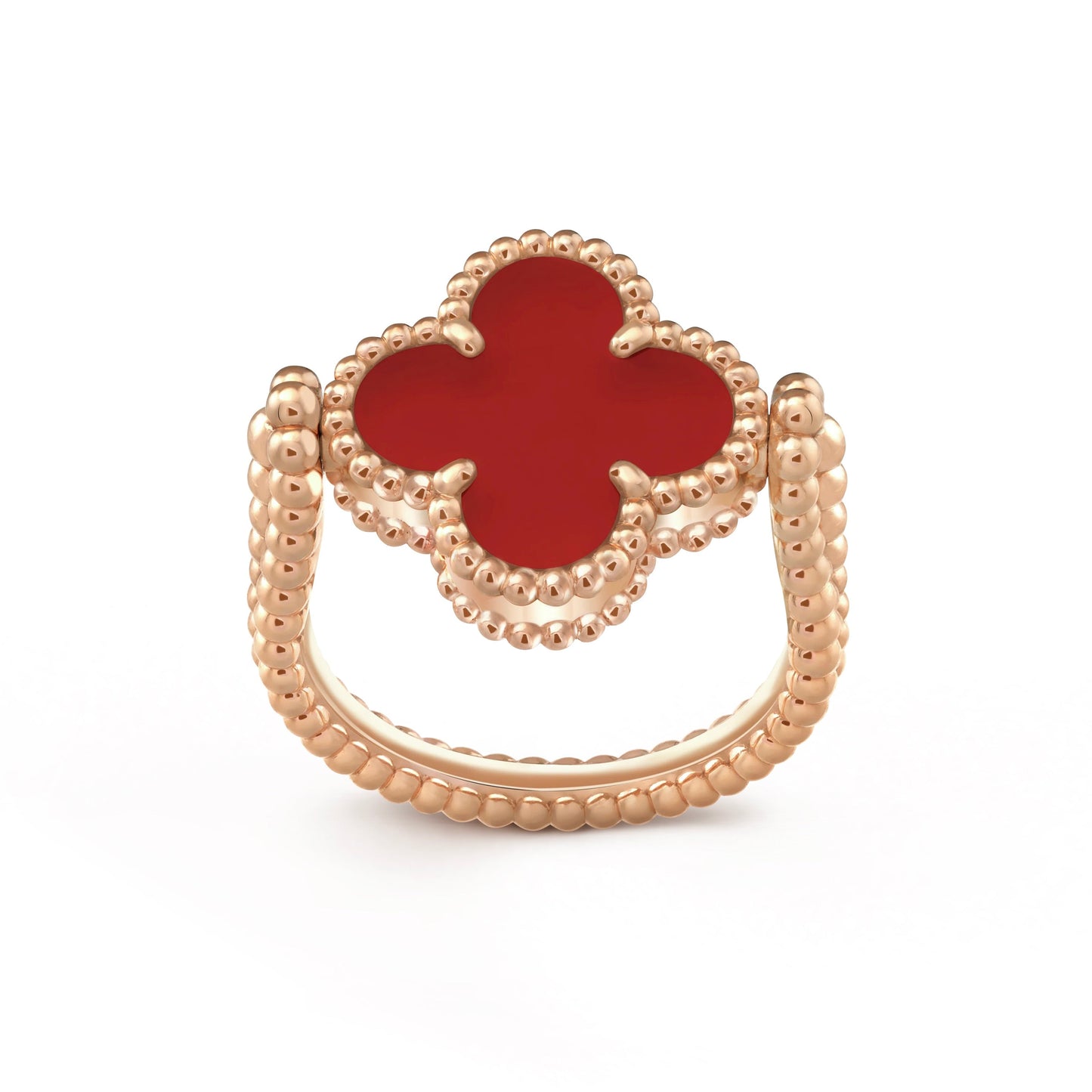 [Max Jewelry ]CLOVER RIVERSIBLE PINK GOLD RING