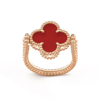 [Max Jewelry ]CLOVER RIVERSIBLE PINK GOLD RING