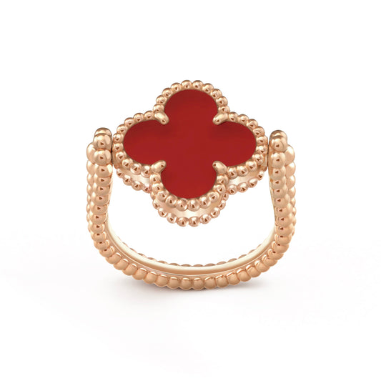 [Max Jewelry ]CLOVER RIVERSIBLE PINK GOLD RING