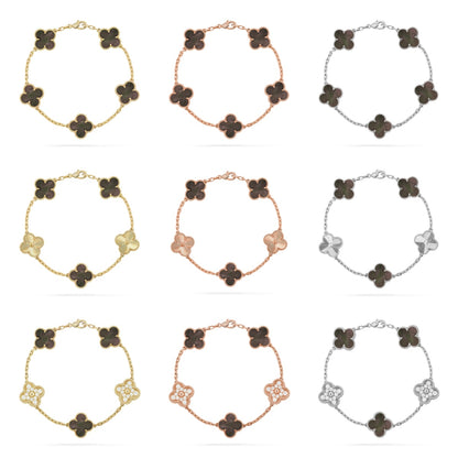 [Max Jewelry ] CLOVER 5 MOTIF GRAY MOP BRACELET COLLECTION