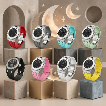 [Plus&Max]Royal Oak Pop Exclusive Steel Case & Silicone Strap With Cradle