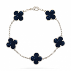 [Plus&Max]LUCKY CLOVER 5-MOTIF BRACELET - PIETERSITE COLLECTION