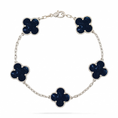 [Plus&Max]LUCKY CLOVER 5-MOTIF BRACELET - PIETERSITE COLLECTION