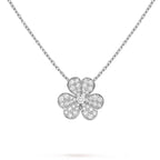 [Plus&Max]CLOVER DIAMOND NECKLACE SILVER