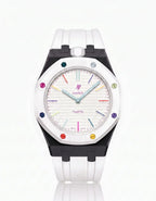 Silicone Strap & Case  Royal Pop Huit Blanc(Customize  Colors)