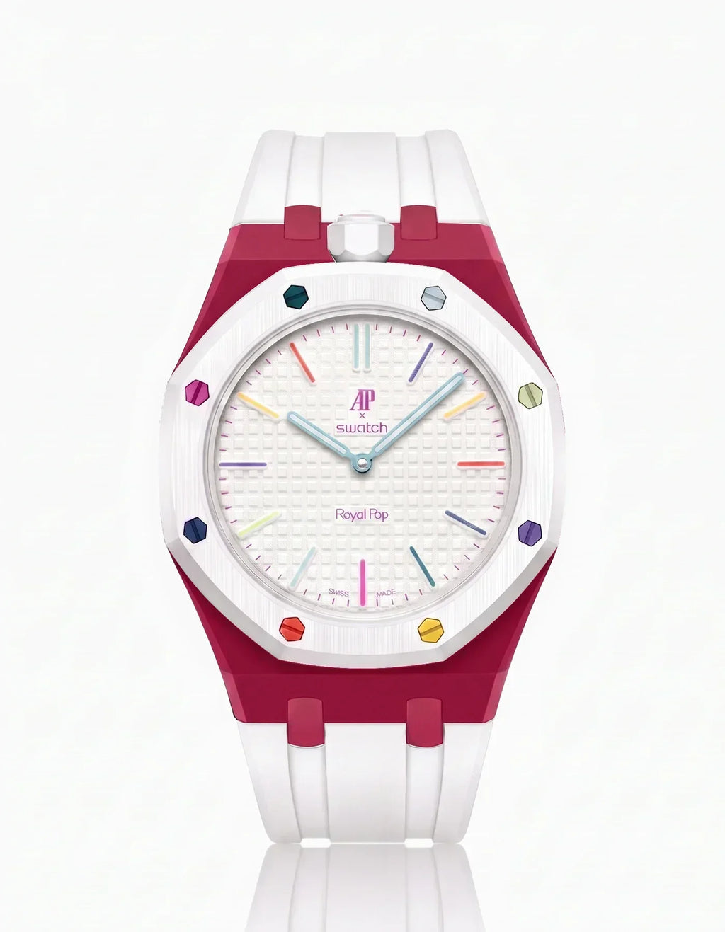 Silicone Strap & Case  Royal Pop Huit Blanc(Customize  Colors)