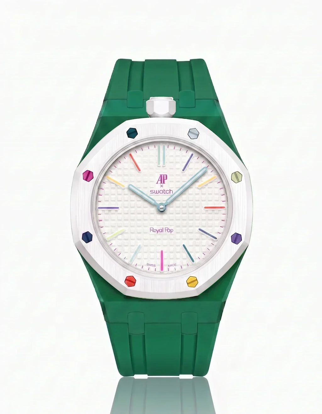 Silicone Strap & Case  Royal Pop Huit Blanc(Customize  Colors)
