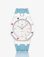 Silicone Strap & Case  Royal Pop Huit Blanc(Customize  Colors)