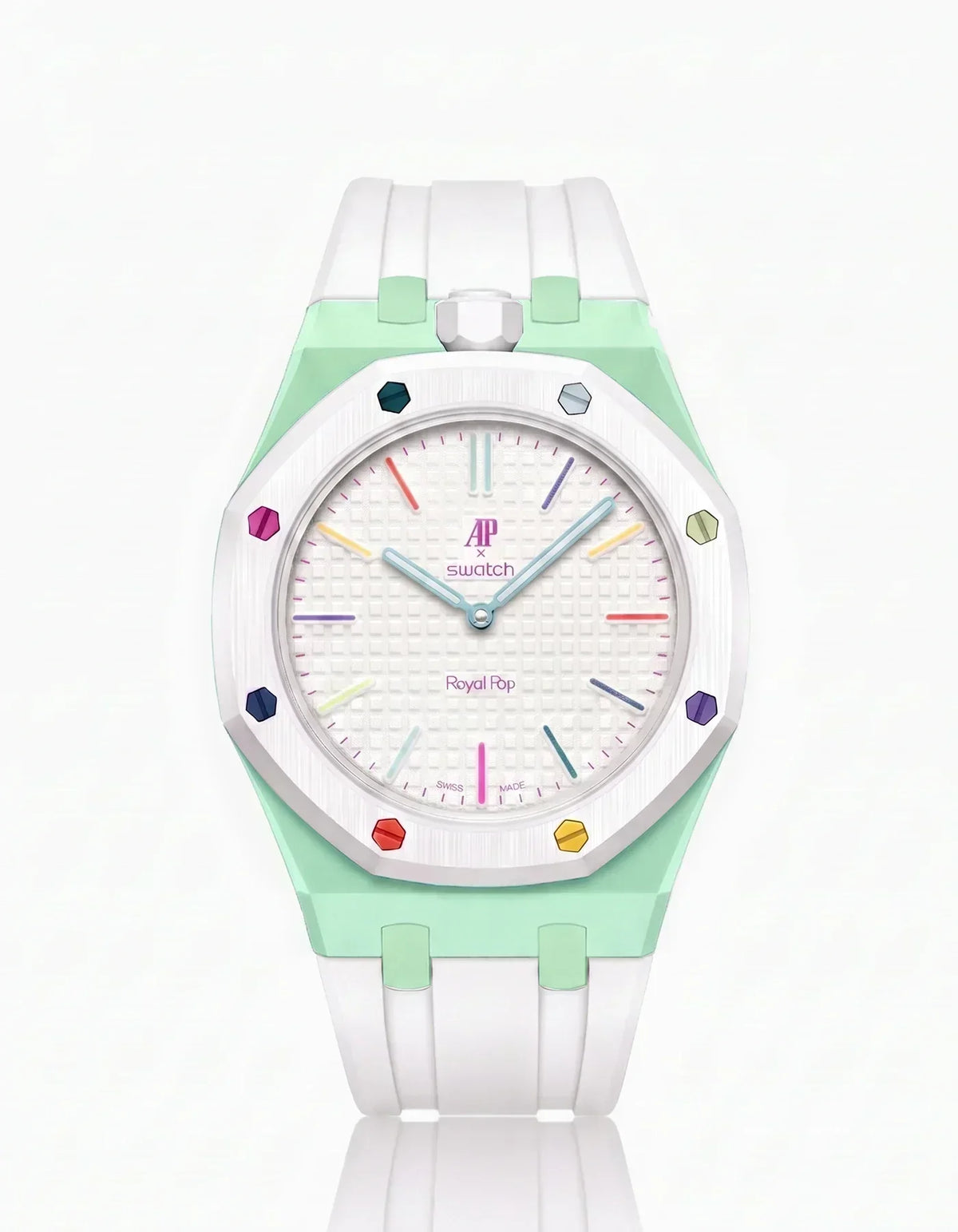 Silicone Strap & Case  Royal Pop Huit Blanc(Customize  Colors)