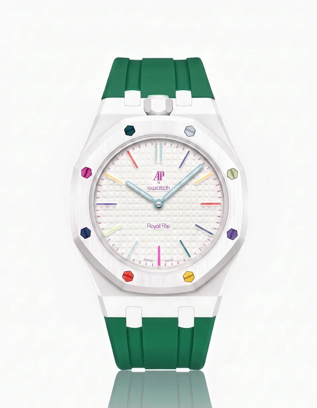 Silicone Strap & Case  Royal Pop Huit Blanc(Customize  Colors)