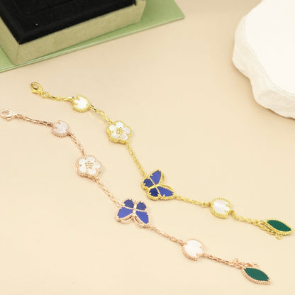 [Max Jewelry]LUCKY SPRING BUTTERFLY 5 MOTIF BRACELET