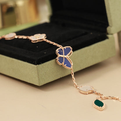 [Max Jewelry]LUCKY SPRING BUTTERFLY 5 MOTIF BRACELET
