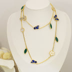 [Plus&Max]LUCKY SPRING BUTTERFLY 15 FLOWER NECKLACE