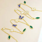 [Plus&Max]LUCKY SPRING BUTTERFLY 15 FLOWER NECKLACE