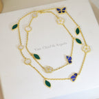 [Plus&Max]LUCKY SPRING BUTTERFLY 15 FLOWER NECKLACE