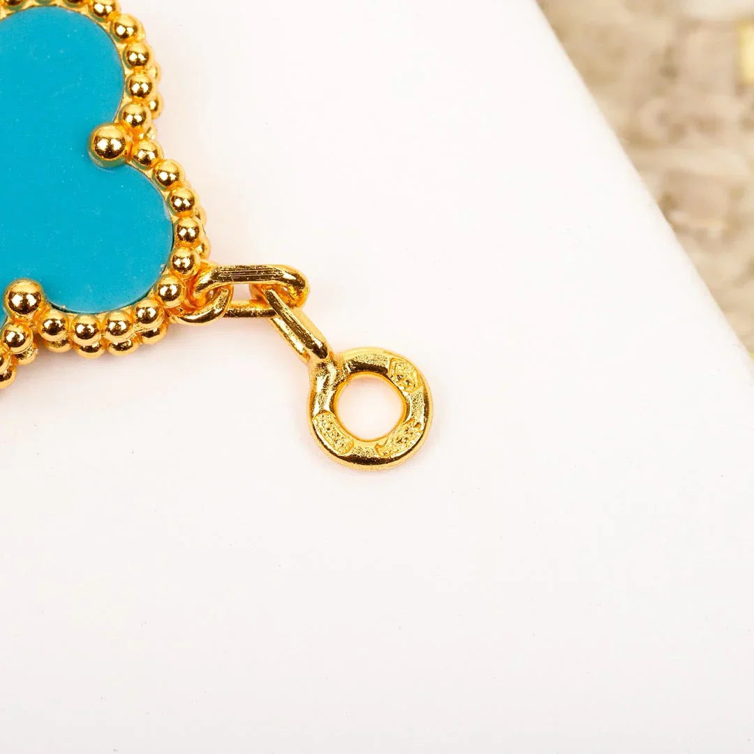 [Max Jewelry ] CLOVER 5 MOTIF TURQUOISE BRACELET COLLECTION