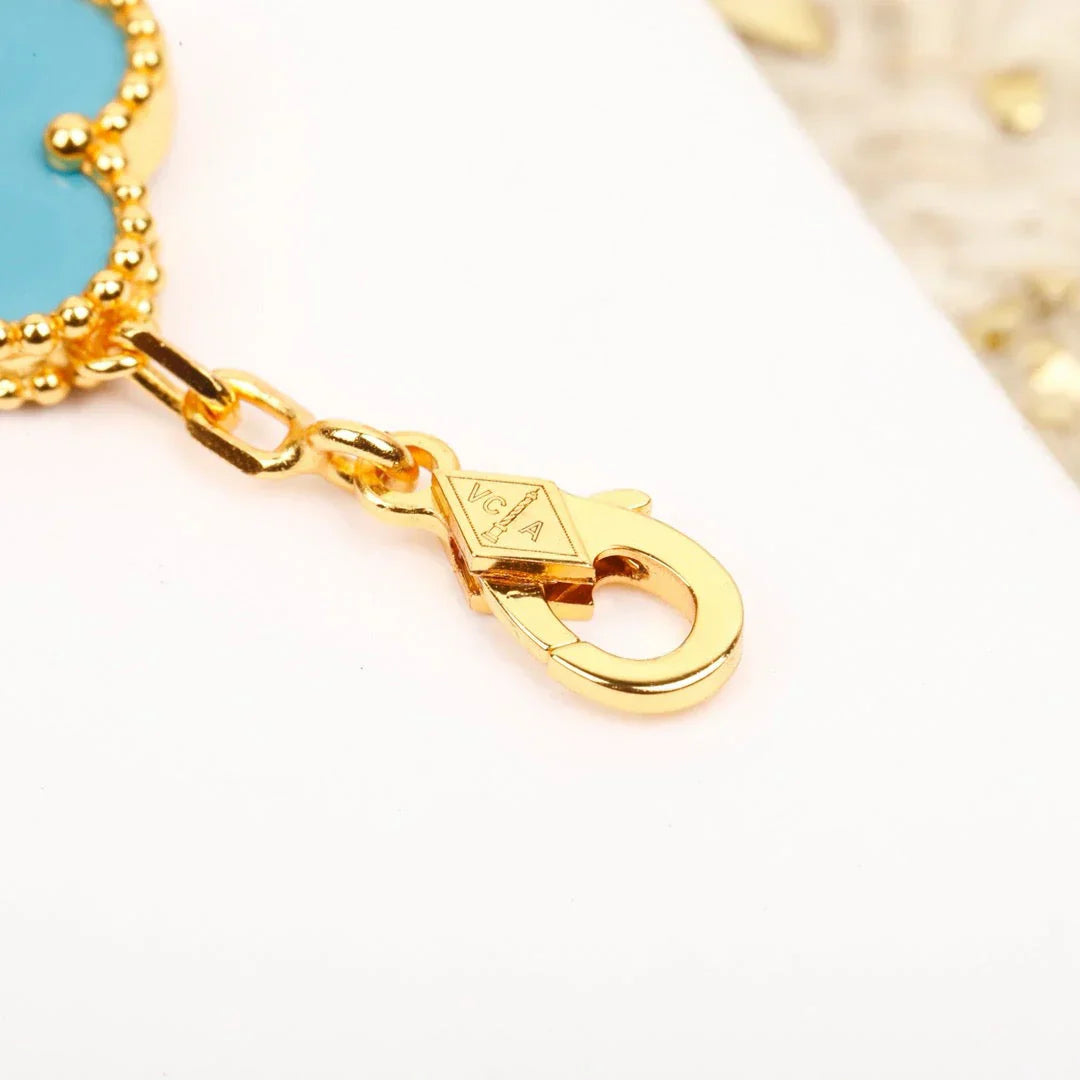 [Max Jewelry ] CLOVER 5 MOTIF TURQUOISE BRACELET COLLECTION