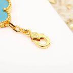 [Plus&Max]LUCKY CLOVER 5-MOTIF BRACELET - TURQUOISE COLLECTION