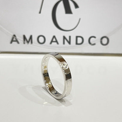 [Max Jewelry ]LOVE RING 4MM 1 DIAMOND