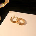 [Plus&Max]CLASH SMALL HOOP EARRINGS