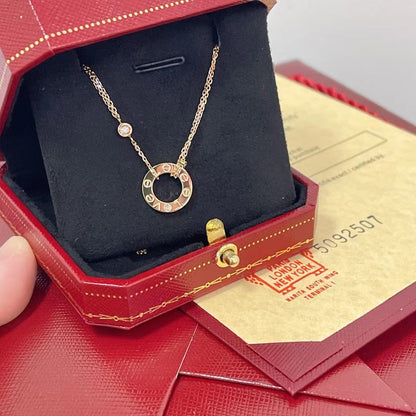[Max Jewelry ]LOVE NECKLACE 16MM 2 DIAMONDS