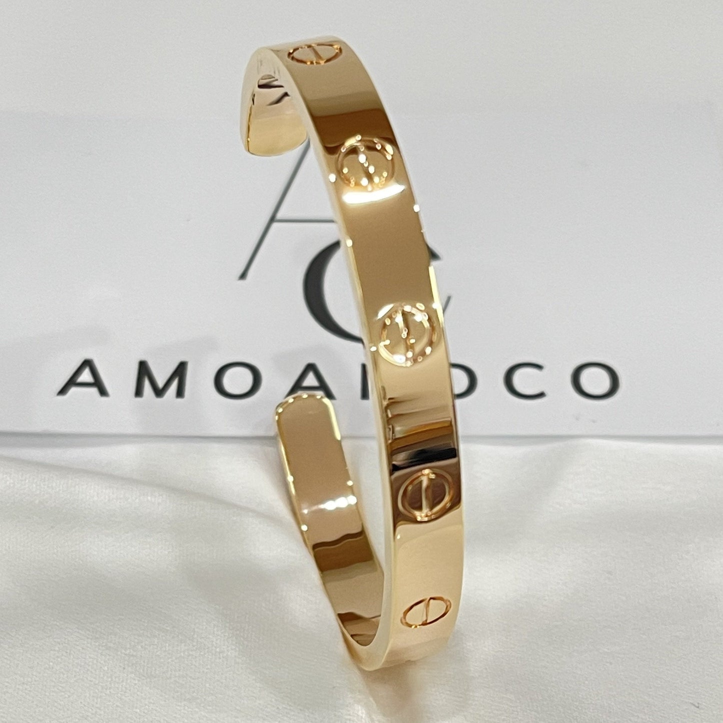 [Max Jewelry ]LOVE BRACELET 6.1MM OPEN CUFF