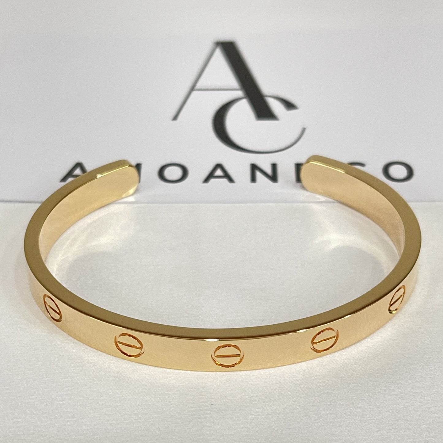 [Max Jewelry ]LOVE BRACELET 6.1MM OPEN CUFF