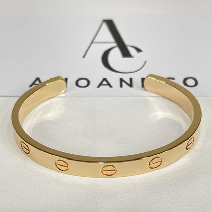 [Max Jewelry ]LOVE BRACELET 6.1MM OPEN CUFF