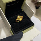 [Plus&Max]CLOVER RIVERSIBLE BLUE AGATE RING