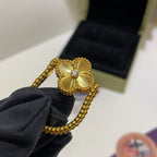 [Plus&Max]CLOVER RIVERSIBLE BLUE AGATE RING