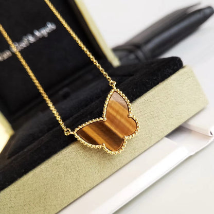 [Max Jewelry ] TIGER__ EYE BUTTERFLY NECKLACE