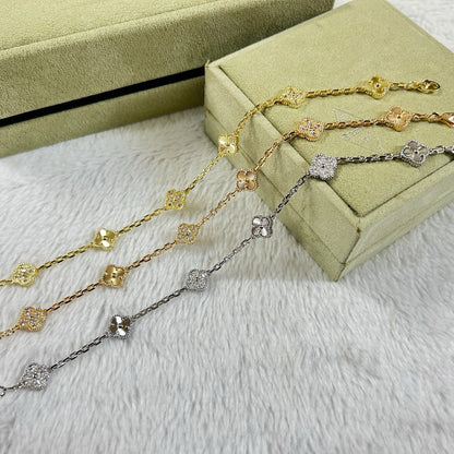 [Max Jewelry ]CLOVER 6 MOTIF DIAMOND LASER BRACELET