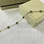 [Plus&Max]CLOVER 6 MOTIF MALACHITE BRACELET