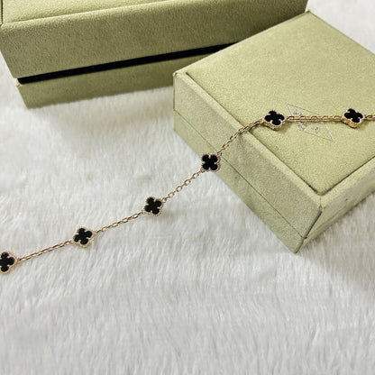 [Max Jewelry ]CLOVER 6 MOTIF  ONYXS BRACELET