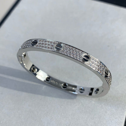[Max Jewelry ]LOVE BRACELET 6.1MM DIAMOND-PAVED CERAMIC