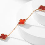 [Plus&Max]CLOVER 10 MOTIFS CARNELIAN NECKLACE