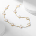 [Plus&Max]CLOVER 10 MOTIFS WHITE MOTHER OF PEARL NECKLACE