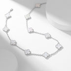 [Plus&Max]CLOVER 10 MOTIFS WHITE MOTHER OF PEARL NECKLACE