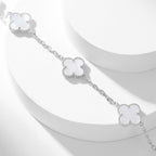 [Plus&Max]CLOVER 10 MOTIFS WHITE MOTHER OF PEARL NECKLACE