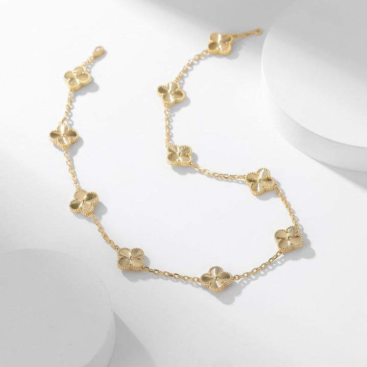 [Max Jewelry ]CLOVER 10 MOTIFS LASER NECKLACE