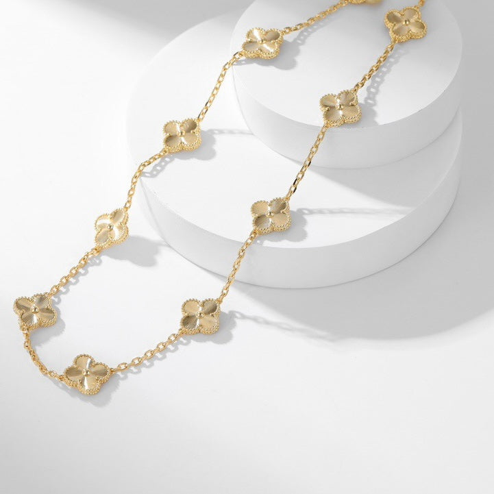 [Max Jewelry ]CLOVER 10 MOTIFS LASER NECKLACE